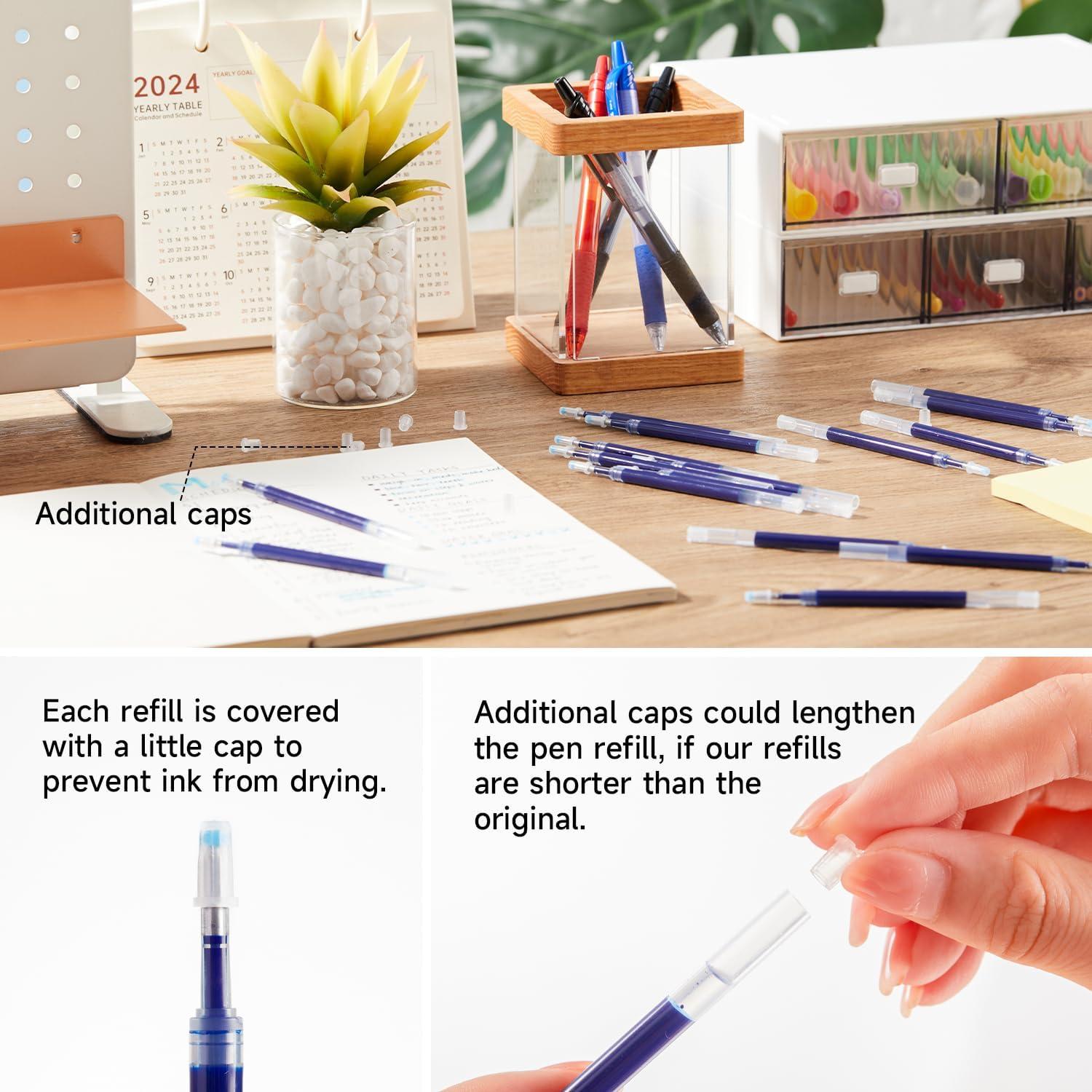 image:imageShuttle Art Gel Pens and Refills Bundle 20 Blue Retractable Gel Pens and 30 Pack Blue Retractable Gel Pen Refills 07mm Fine Point for Writing Journaling Taking Notes School Office Home