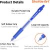 Shuttle Art Gel Pens and Refills Bundle, 20 Blue Retractable Gel Pens and 30 Pack Blue Retractable Gel Pen Refills 0.7mm Fine Point for Writing Journaling Taking Notes School Office Home