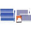 Shuttle Art Gel Pens and Refills Bundle, 20 Blue Retractable Gel Pens and 30 Pack Blue Retractable Gel Pen Refills 0.7mm Fine Point for Writing Journaling Taking Notes School Office Home