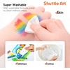 Shuttle Art Jumbo Crayons for Toddlers, 18 Colors Triangle Crayons with Coloring Sheets & PDF Pages, Non Toxic Washable for kids, Coloring Gifts & Mess-Free Art Supplies