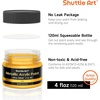 Shuttle Art Metallic Gold Acrylic Paint, 8.45 oz(250 ml) Gold Leaf Paint With Brush, Non Toxic, Non Fading Gold Paint for Crafts, Metal, Wood, Clay, Ceramic, Canvas, Furniture(Gold)