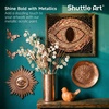 Shuttle Art Metallic Gold Acrylic Paint, 8.45 oz(250 ml) Gold Leaf Paint With Brush, Non Toxic, Non Fading Gold Paint for Crafts, Metal, Wood, Clay, Ceramic, Canvas, Furniture(Copper)