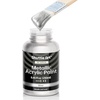 Shuttle Art Metallic Gold Acrylic Paint, 8.45 oz(250 ml) Gold Leaf Paint With Brush, Non Toxic, Non Fading Gold Paint for Crafts, Metal, Wood, Clay, Ceramic, Canvas, Furniture(Silver)