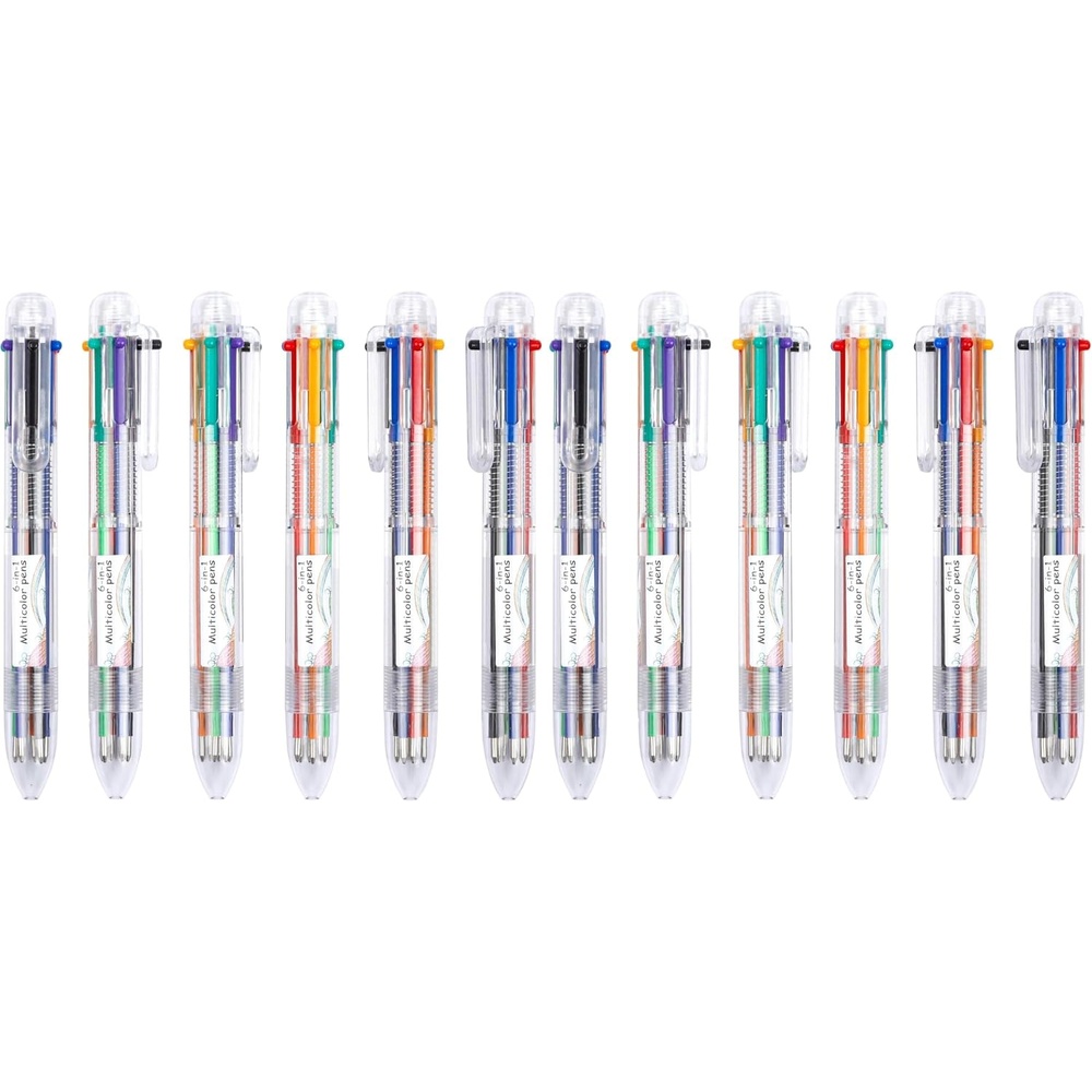 image:imageShuttle Art Multicolor Pens 46 Pack 6in1 07mm Retractable Ballpoint Pens for Office School Supplies Students Children Gift50