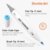 Shuttle Art Brush Tip Alcohol Markers, Dual Tip Brush & Fine Tip Art Marker Set, 24 Colors Marker Pens with Case Perfect for Illustration Kids Students Adults Coloring Sketching(89 Colors)