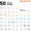 Shuttle Art Brush Tip Alcohol Markers, Dual Tip Brush & Fine Tip Art Marker Set, 24 Colors Marker Pens with Case Perfect for Illustration Kids Students Adults Coloring Sketching(51 Pastel Colors)