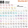 Shuttle Art Brush Tip Alcohol Markers, Dual Tip Brush & Fine Tip Art Marker Set, 24 Colors Marker Pens with Case Perfect for Illustration Kids Students Adults Coloring Sketching(89 Colors)