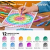Shuttle Art Gel Pens, 360 Pack Gel Pens Set, 12 Assorted Colors Bulk Classroom Pack for Adults Coloring Books Drawing Doodling Crafts Journaling(180 Count (Pack of 1))