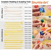 Shuttle Art Polymer Clay Kit, 60 Colors, Soft Oven Clay Kit + Shuttle Art 48 Colors Gel Crayons for Toddlers