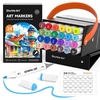 Shuttle Art Brush Tip Alcohol Markers, Dual Tip Brush & Fine Tip Art Marker Set, 24 Colors Marker Pens with Case Perfect for Illustration Kids Students Adults Coloring Sketching(24 Colors)